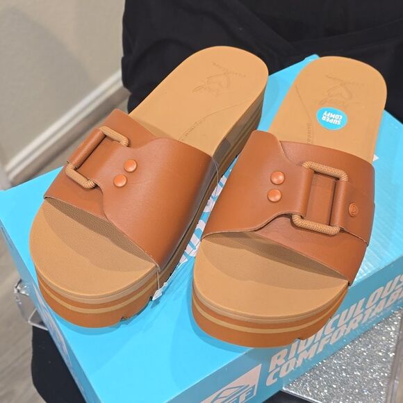 Reef Banded Horizon Buckle Slide Sandal- Brown - Picture 10 of 12